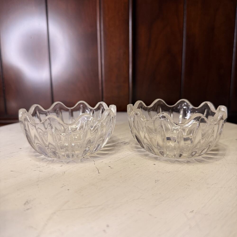 Crystal Clear Industries 24% Lead Crystal Mini Bowls Yugoslavia 1.5x3.5 Inches